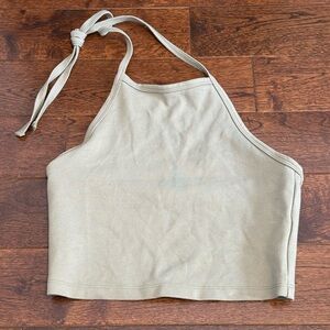 Sage Green Halter Crop Top